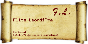 Flits Leonóra névjegykártya